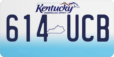 KY license plate 614UCB
