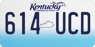 KY license plate 614UCD
