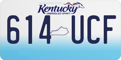 KY license plate 614UCF