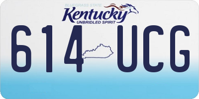 KY license plate 614UCG