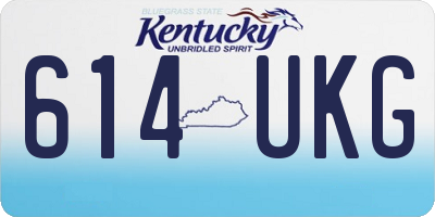 KY license plate 614UKG