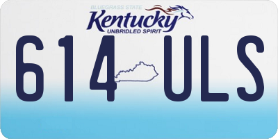 KY license plate 614ULS