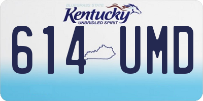 KY license plate 614UMD