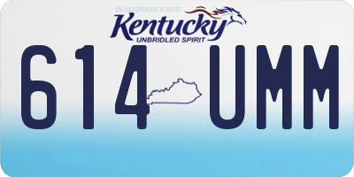 KY license plate 614UMM