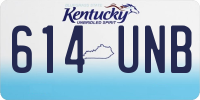 KY license plate 614UNB