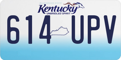KY license plate 614UPV
