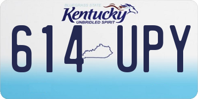 KY license plate 614UPY