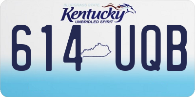 KY license plate 614UQB