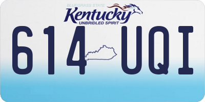 KY license plate 614UQI