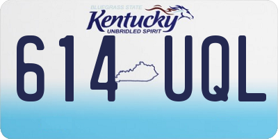 KY license plate 614UQL