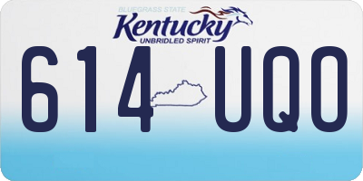 KY license plate 614UQO