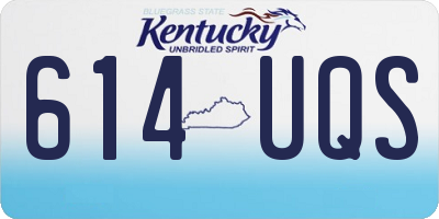 KY license plate 614UQS