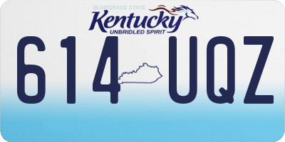 KY license plate 614UQZ