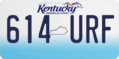 KY license plate 614URF