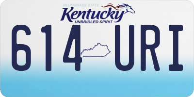 KY license plate 614URI