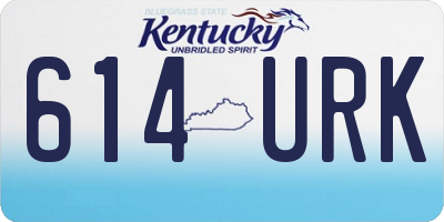 KY license plate 614URK