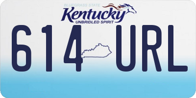 KY license plate 614URL