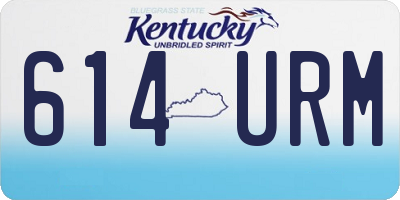 KY license plate 614URM