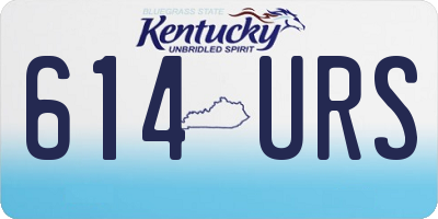 KY license plate 614URS