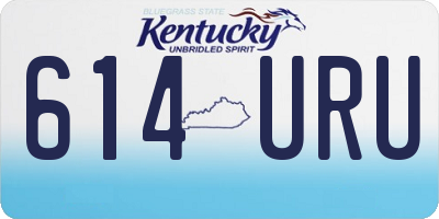 KY license plate 614URU
