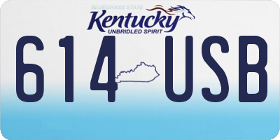 KY license plate 614USB