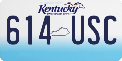 KY license plate 614USC