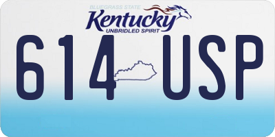 KY license plate 614USP