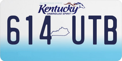 KY license plate 614UTB