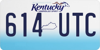 KY license plate 614UTC