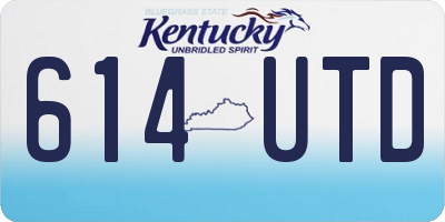 KY license plate 614UTD