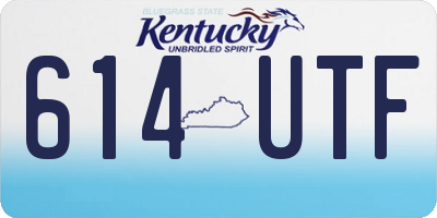 KY license plate 614UTF