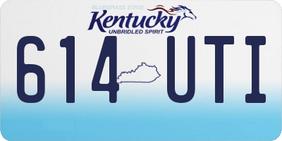 KY license plate 614UTI