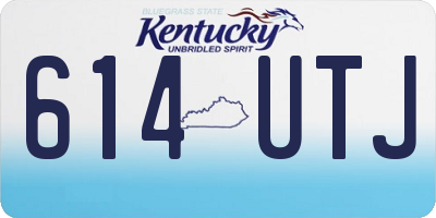 KY license plate 614UTJ