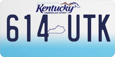KY license plate 614UTK