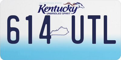 KY license plate 614UTL