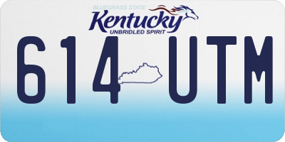 KY license plate 614UTM