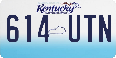 KY license plate 614UTN