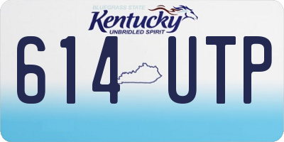 KY license plate 614UTP