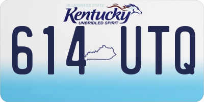 KY license plate 614UTQ