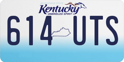 KY license plate 614UTS
