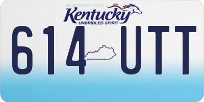 KY license plate 614UTT