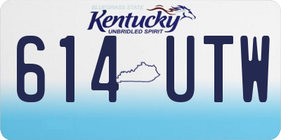 KY license plate 614UTW