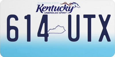 KY license plate 614UTX