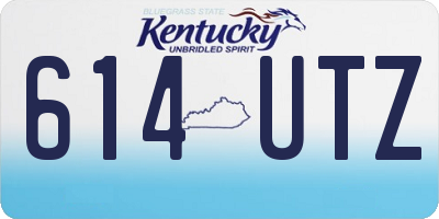 KY license plate 614UTZ