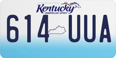 KY license plate 614UUA