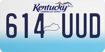 KY license plate 614UUD