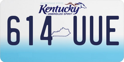 KY license plate 614UUE