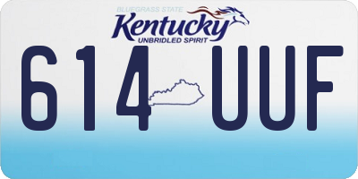 KY license plate 614UUF