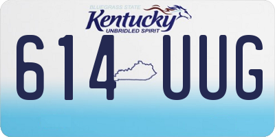 KY license plate 614UUG