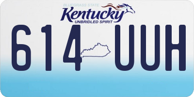 KY license plate 614UUH